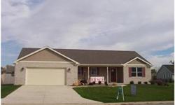 New construction. Enjoy the peace & quiet of this rural subdivision. This home features open concept of kitchen/family room, split floor plan, laundry/mud room, Frieze carpet & hardwood,patio, large 9'6x6 walk-in mstr closet and a 6'8x22'6 front porch for
