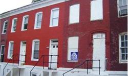 ABSOLUTE PUBLIC ONSITE AUCTION: Wednesday, November 30, 2011 @ 11:00am. List Price is to Facilitate the MLS Listing. Absolute Auction to the Highest Bidder. 2 Story Townhome in Druid Heights. Property Needs Renovations. In Close Proximity to I-83 and