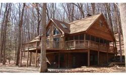 Very nice Chalet nestled in the trees of Mountainside Community.3BR,2BA and lots of space to relax and enjoy the fireplace or the large deck and screened in porch.High ceilings in great room, dining room & Kit.Lower fully finished walk-out level has