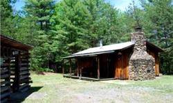 Great hunting property bordering National Forest on 2 sides. A rustic cabin with unique charm graces the top. Generator powered with 1/2 bath and a 1/2 bath on a path. Living/kitchen area, stone fireplace and bunkroom. Bunkhouse sleeps 9 with room for