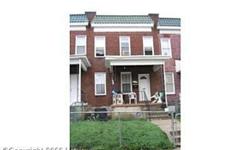 N Longwood st Baltimore,md 3 bed 1 bath Style of House