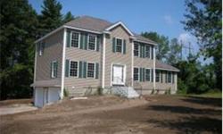 Gorgeous New 4 Bedroom Hip Roof Colonial on 4 Acres, ready for final colors. Large Eat-in Kitchen with Maple Cabinets, Granite Countertop, Center Island, Stainless Steel Appliances and Sliders to Deck, Kitchen Pantry Closet, Formal Diningroom, Formal