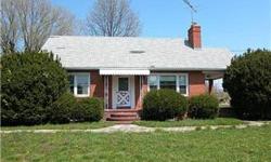 Charming Brick Cape Cod on just under 1 Acre. Total of 4 beds with Owner's bedroom & second bed on main level, 2 beds upstairs. Full bath on main level, Country Kitchen, FP in LR, Partially fin basement w/ Rec Room & gas fireplace, walkup stairs and