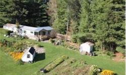 Ideal homestead opportunity for you to continue using the established ornamental perennial gardens, private open field away from the town road and the Town Hill views!. Present home is a 1972 mobile home with additions at both ends giving you a mother in
