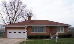 All brick 3 bedroom 2 bath ranch with 2 1/2 car attached garage. Full basement. Very well-maintained, owners pride shows throughout. Hardwood floors, brick fireplace, roomy bedrooms, separate dining room. Huge back yard located close to shopping, schools,