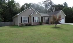 Stepless Ranch in North Hall school district! Hardwood floors, open floor plan, formal dining room, vaulted great room with fireplace. Large kitchenw/breakfast area and bar. All appliances stay. Kitchen opens to deck and fenced yard with storage building.