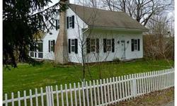 Absolutely charming cape situated on 2.18 beautiful acres with a babbling brook which overlooks additional protected land. All the charm of yesteryears w/the updates of today. Home feature wide board flrs, eatin kit large family room with built in and fp.